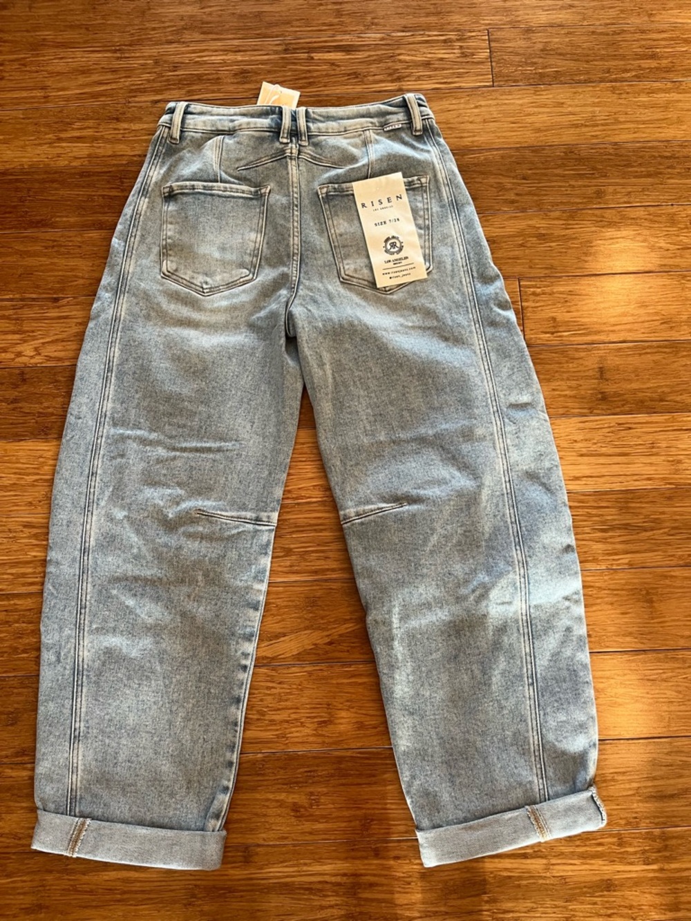 Risen Light Wash Barrel Jeans - Picture 2 of 6